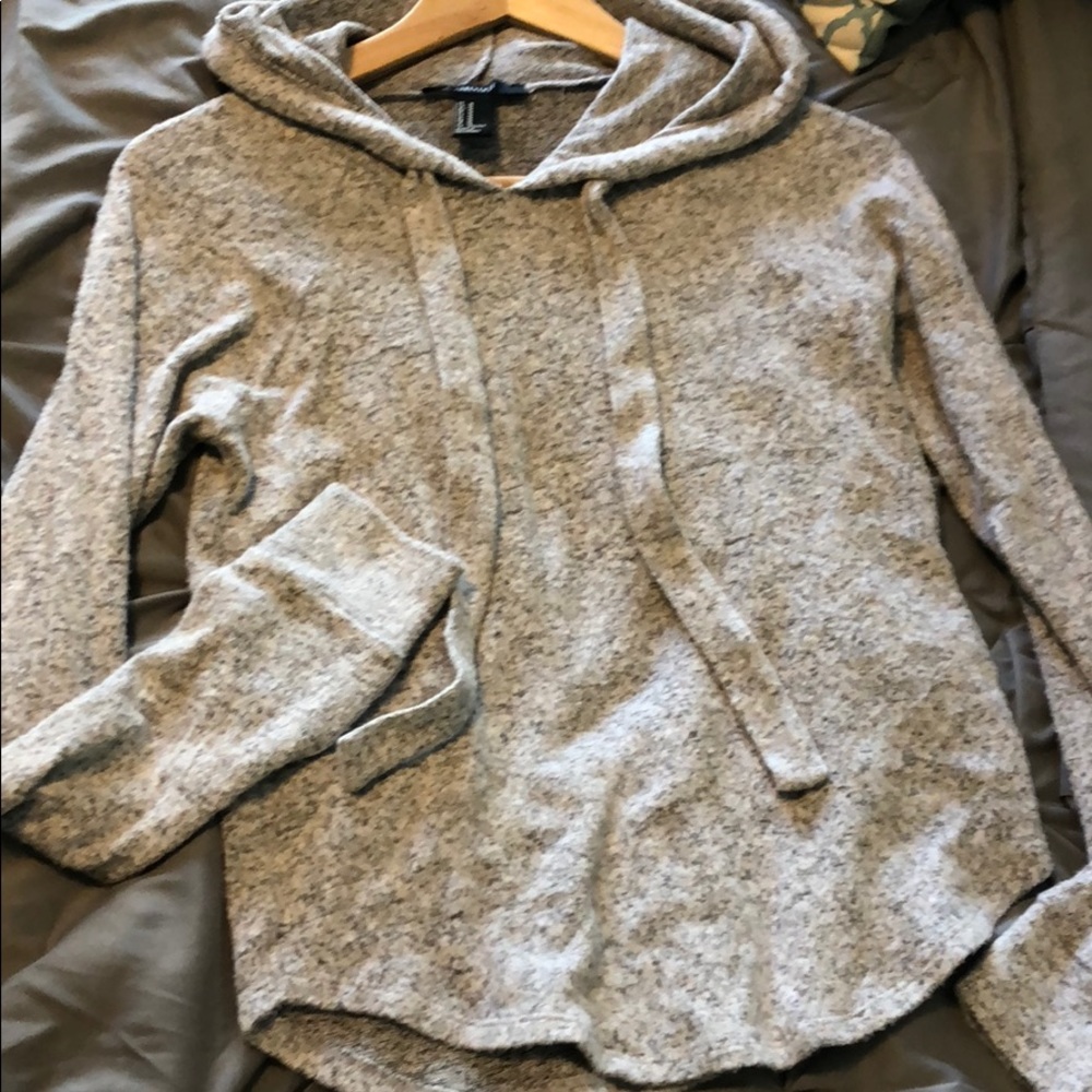 soft grey hoodie